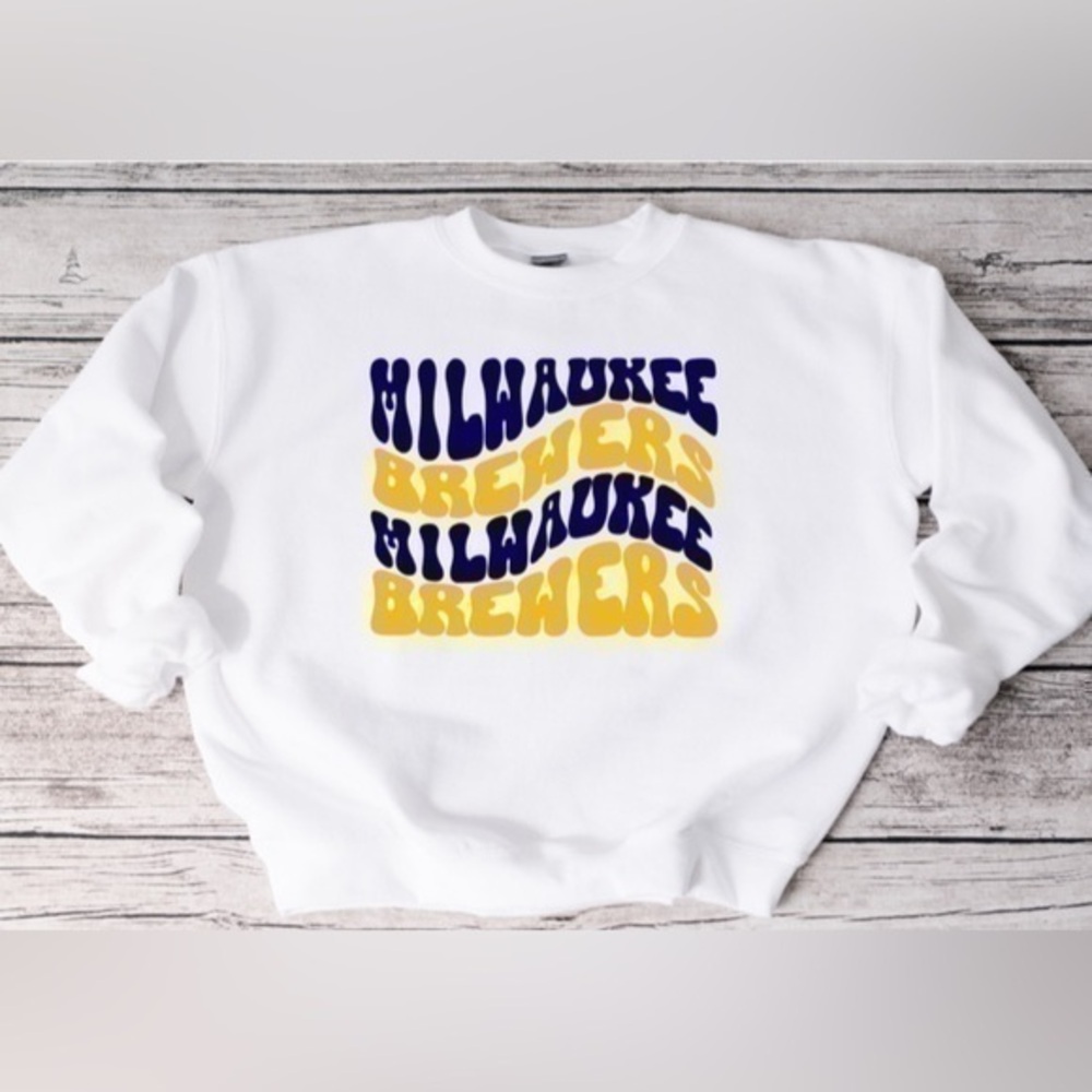 Milwaukee Brewers Wavy Crewneck
